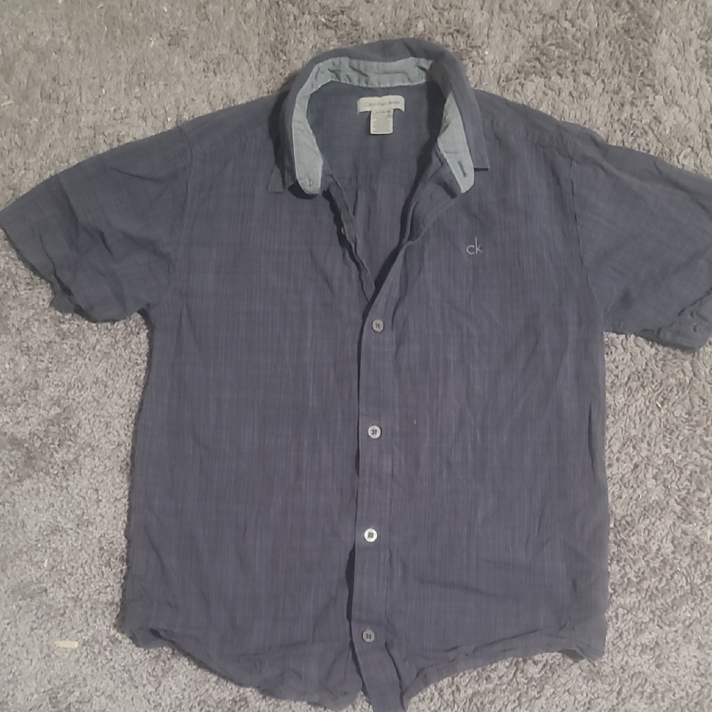 Calvin Klein Kids Navy Button Down Shirt
